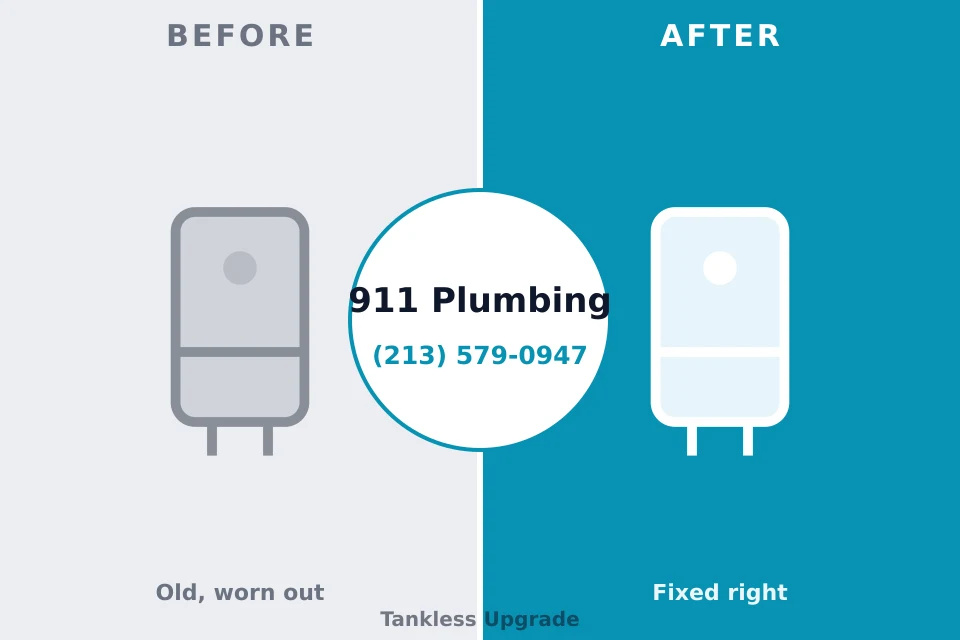 Before and after: plumbing company Greenlawn, NY